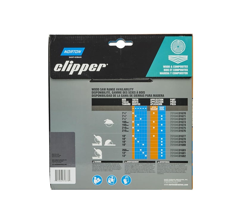 Norton Clipper Miter Saw Blade, 10 x 5/8 Inch 40 Tooth, Circular Table Saw Blade, for Hardwood, Softwood, Chipboard - Image 4